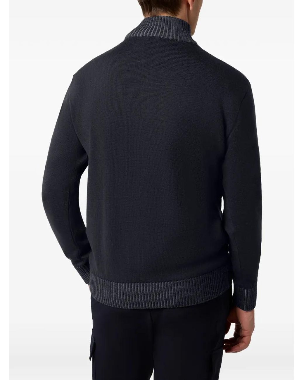 Paul & Shark Blue Pull En Laine À Col Zippé for men