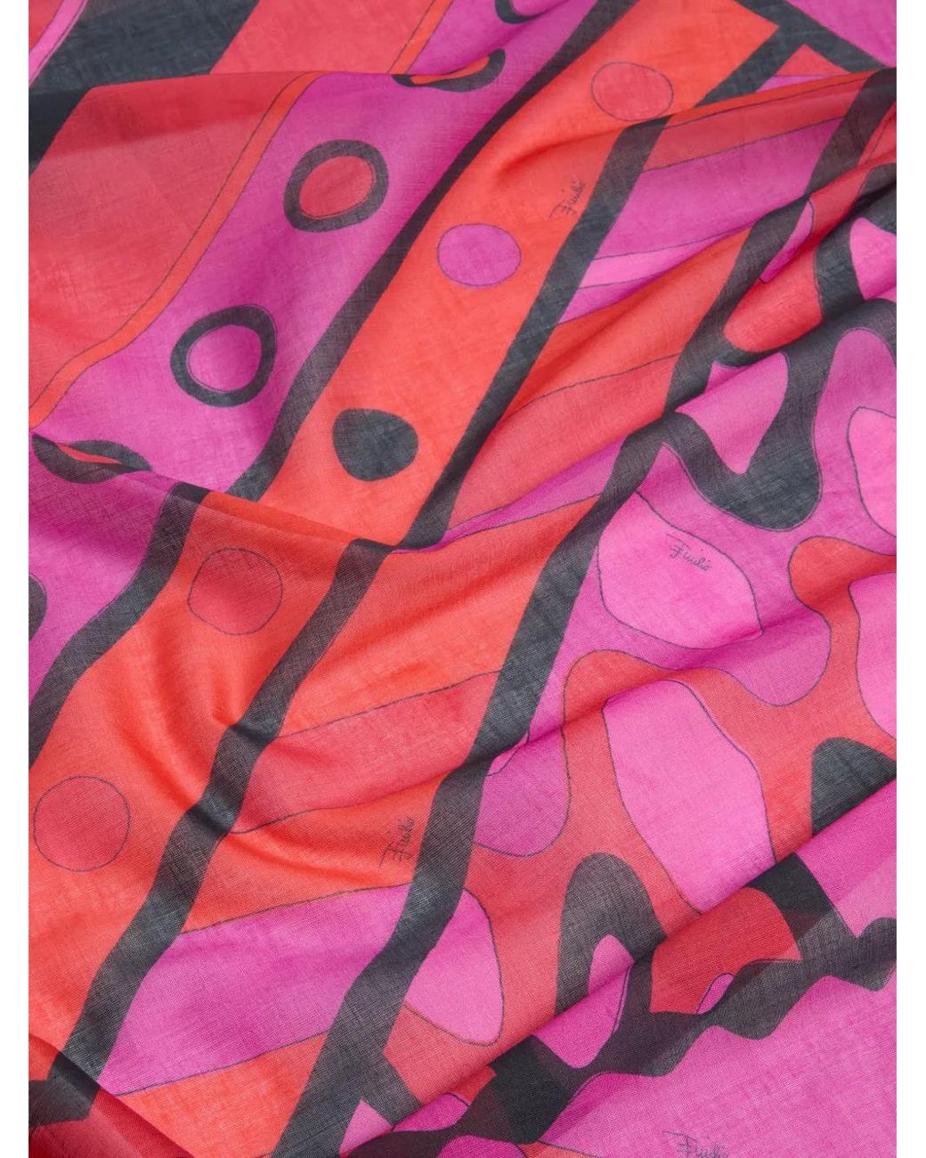 Emilio Pucci Pink Vivara-Print Cotton Sarong