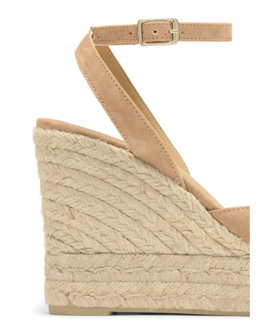 Castaner Natural Blair Suede Wedge Sandals