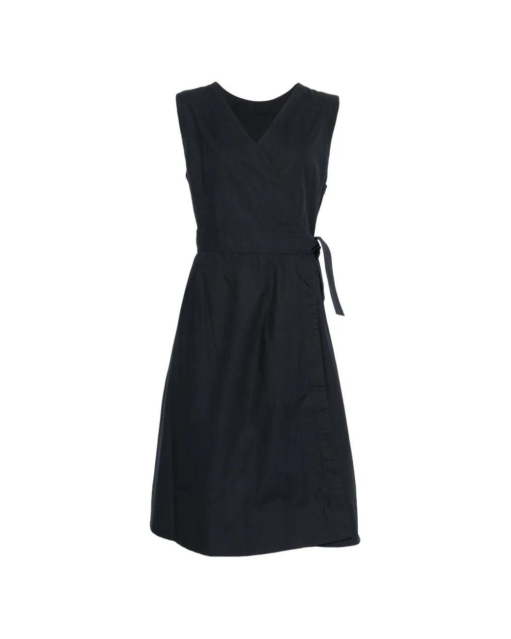 MHL by Margaret Howell Blue V-Neck Midi Dress