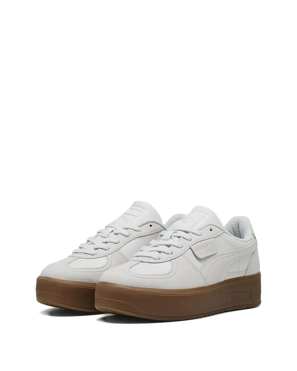 PUMA White Palermo Elevata Premium Sneakers