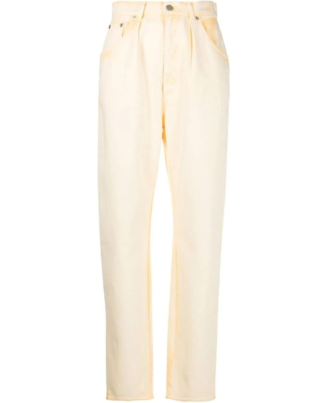 Alberta Ferretti Natural Faded Tapered Jeans