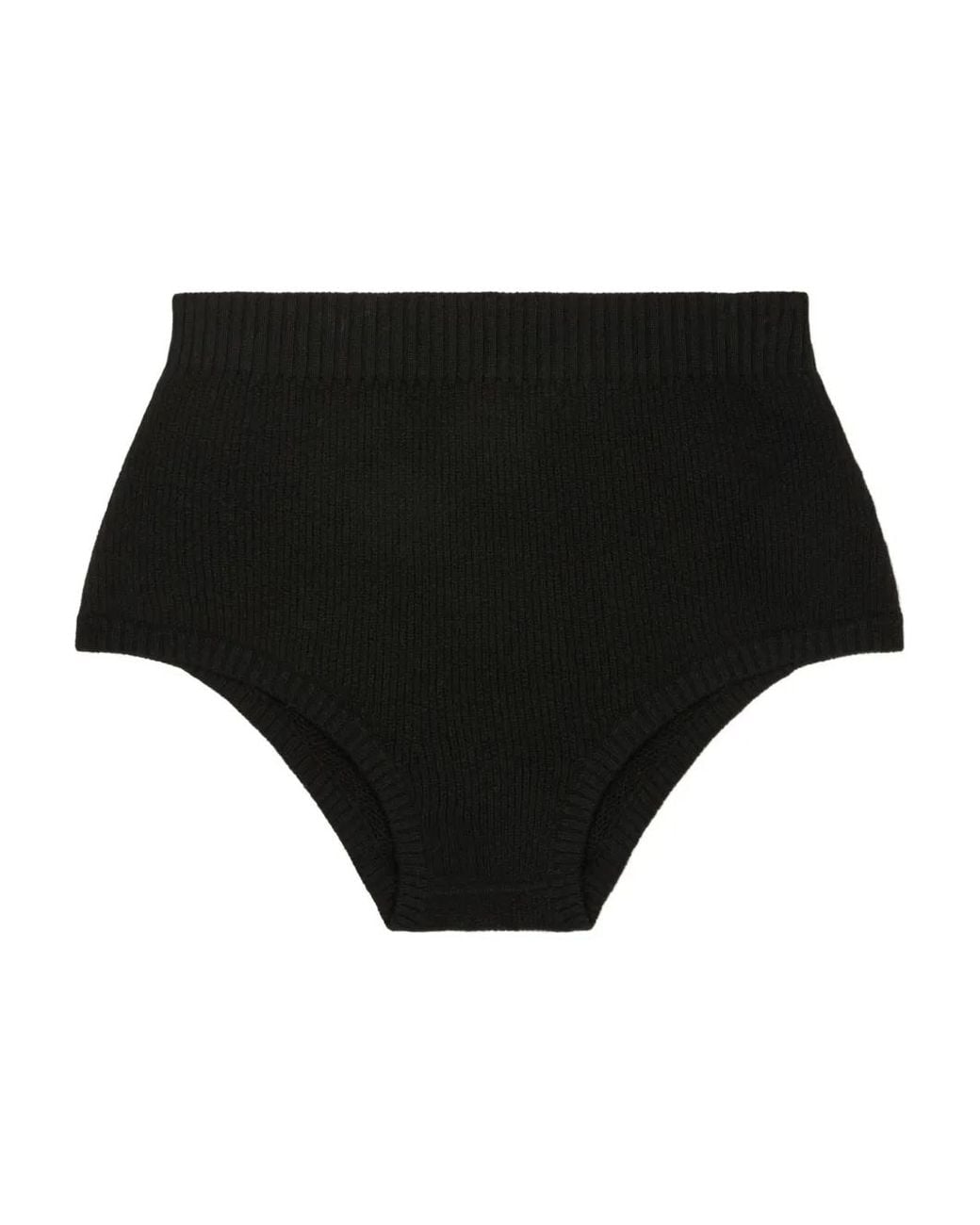 Alanui Black Finest Ribbed Short