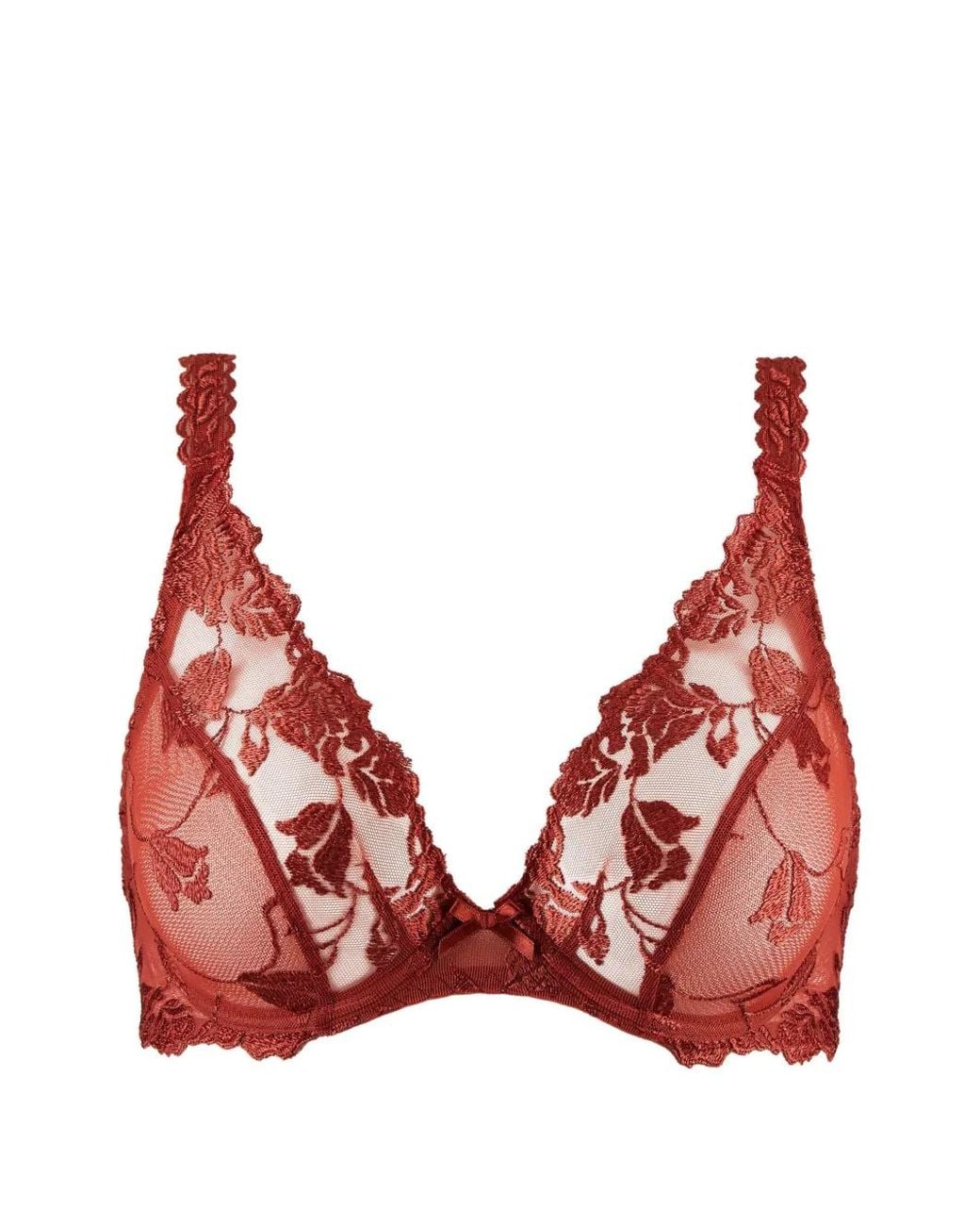 Aubade Red Softessence Triangle Bra
