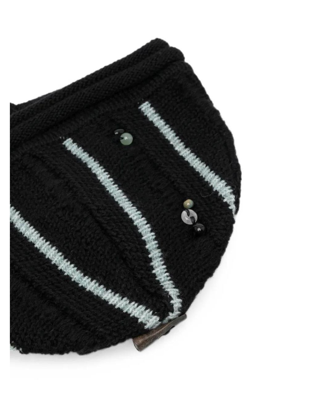 Adererror Black Bead-Embellished Beanie