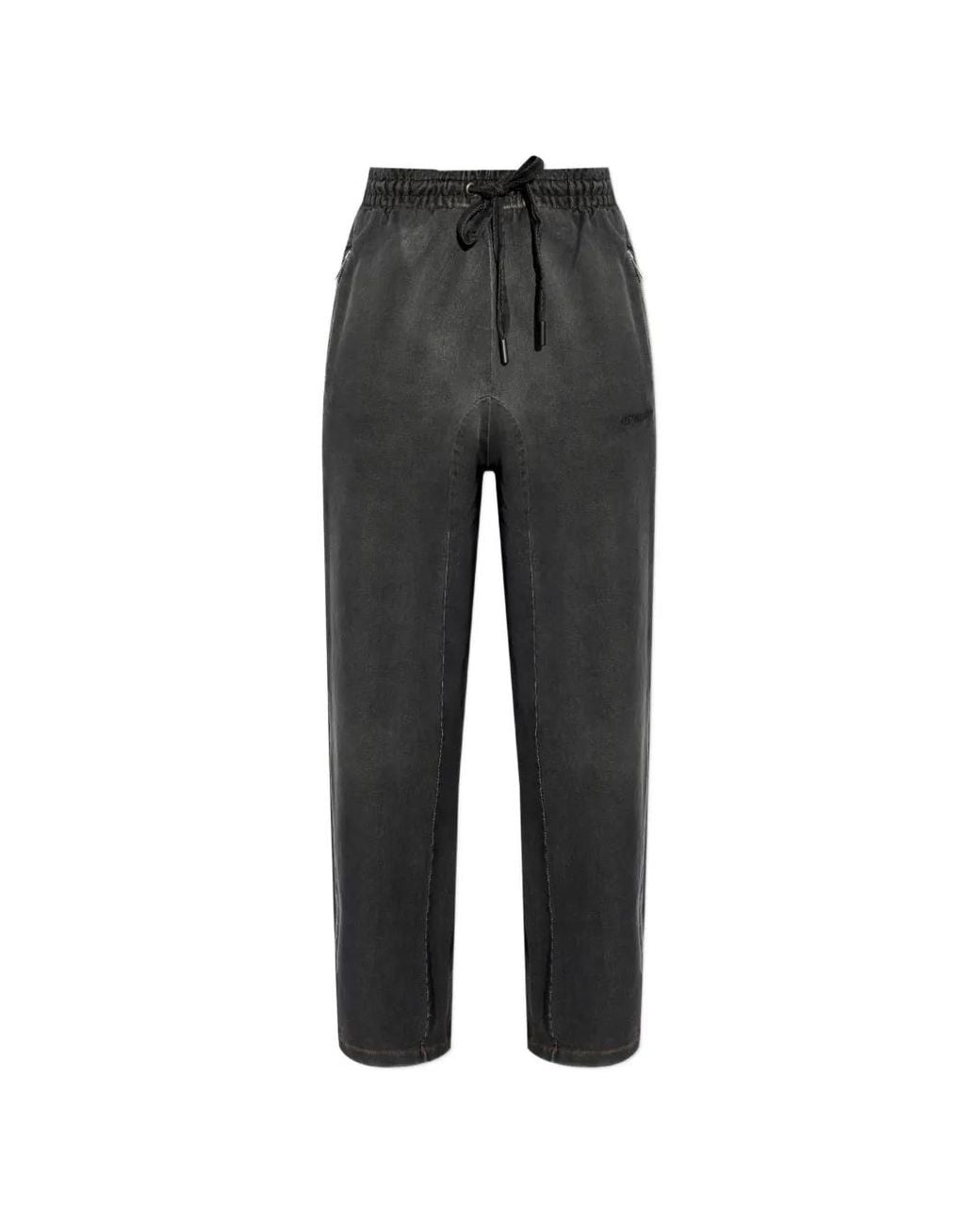 Off-White c/o Virgil Abloh Black Distressed Diag Slouchy Sweat-Trousers for men