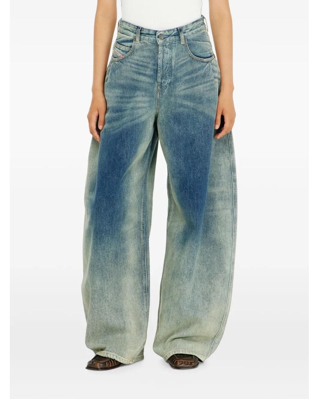 DIESEL Blue Relaxed Jeans High Waist 1987 D-Khelz