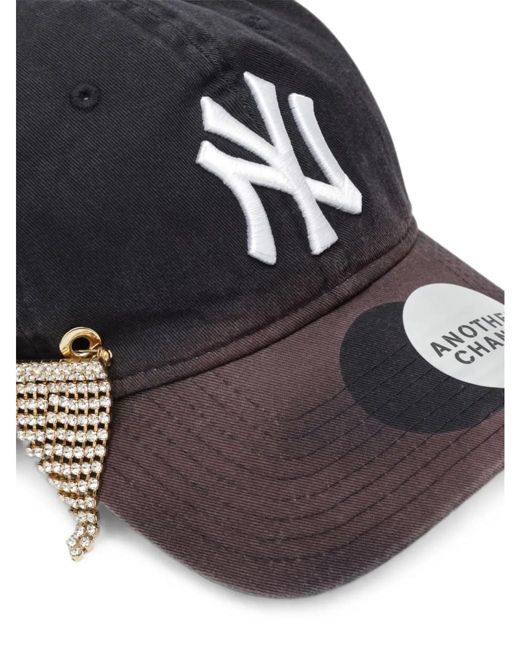 ANOTHER CHANCE Black Crystal-Embellished Baseball Cap for men