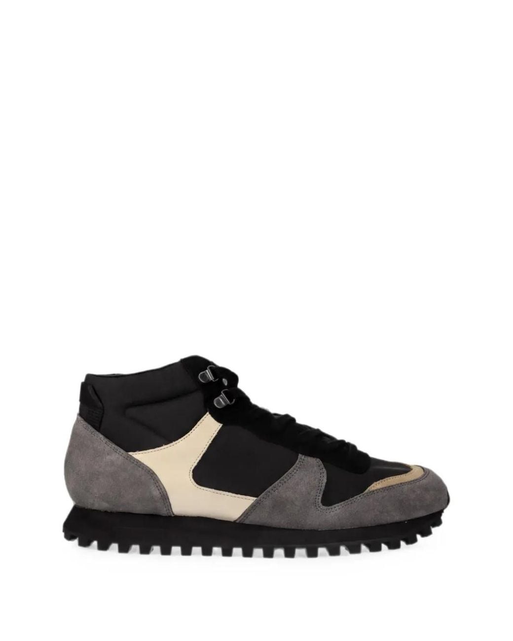 Novesta Black Panelled High-Top Sneakers for men