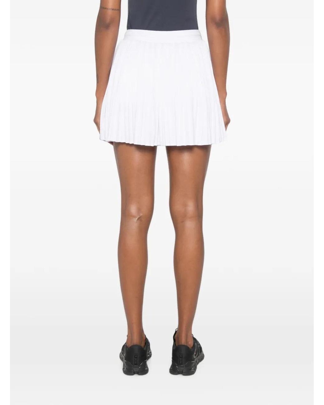 Varley White Davina 15" High-Rise Pleated Skort