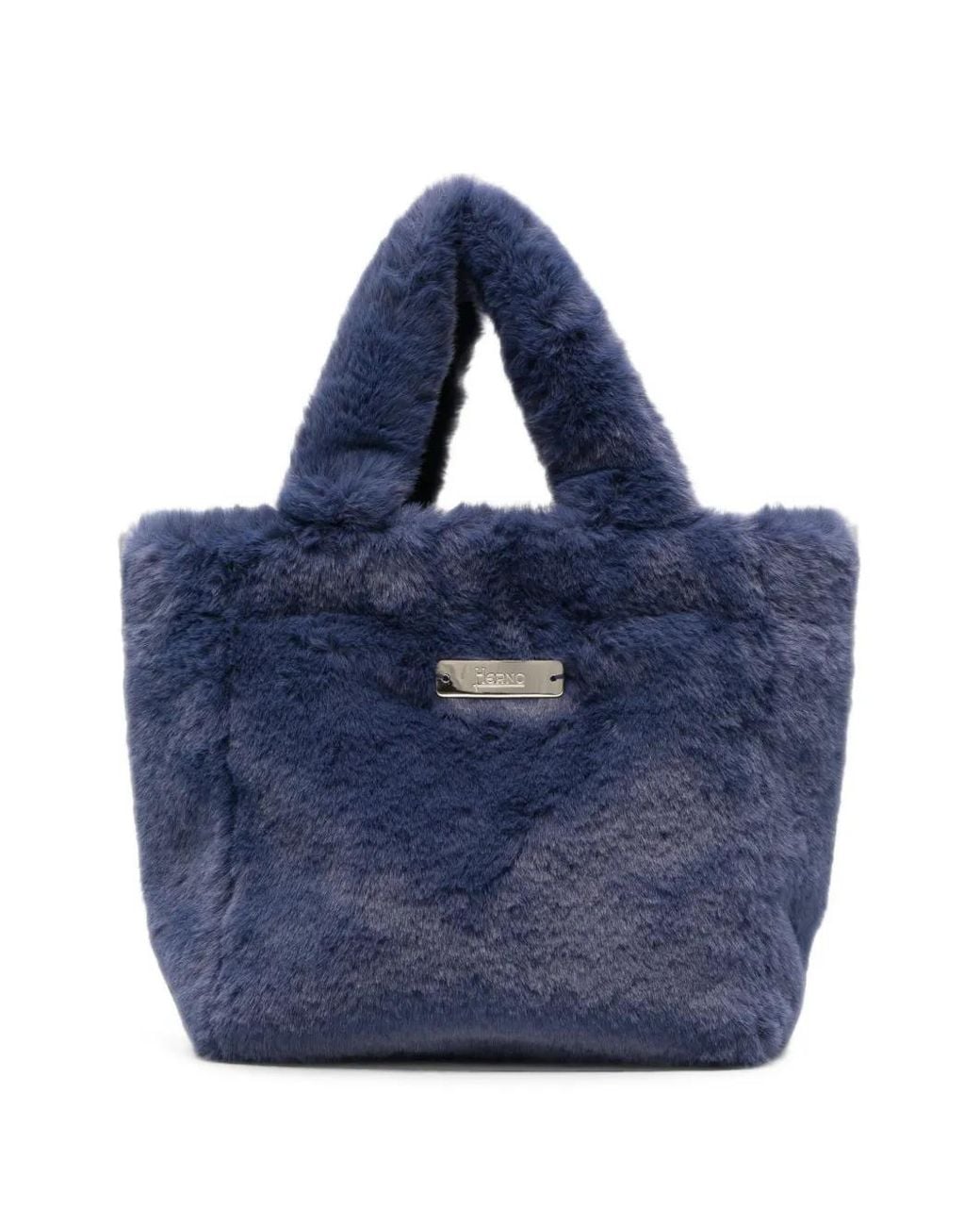 Herno Blue Sac Cabas À Plaque Logo