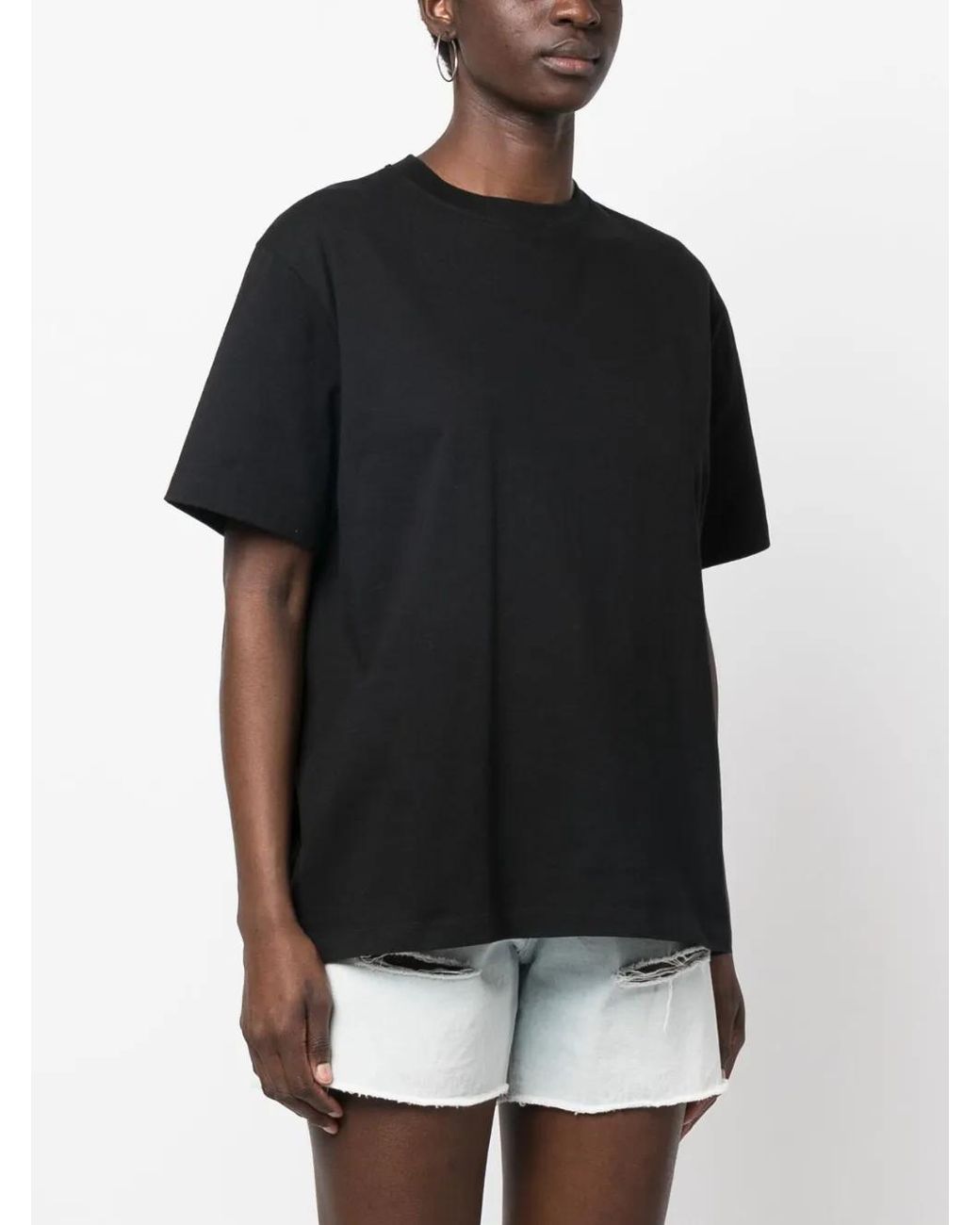 ARMARIUM Black Boxy Logo-Patch T-Shirt
