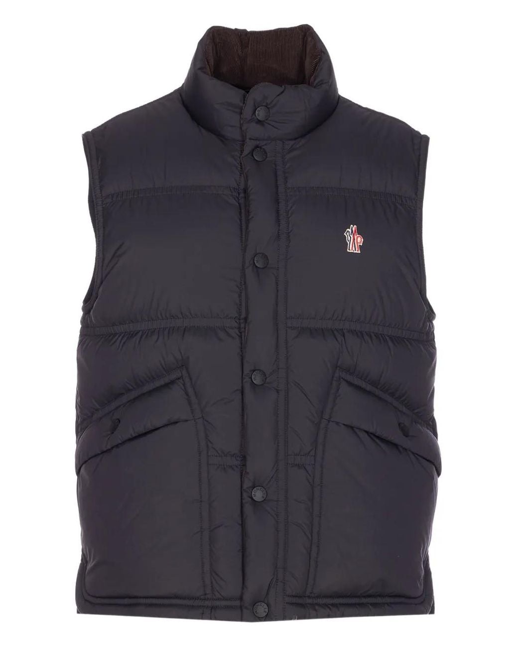 Moncler Blue Logo Padded Vest for men