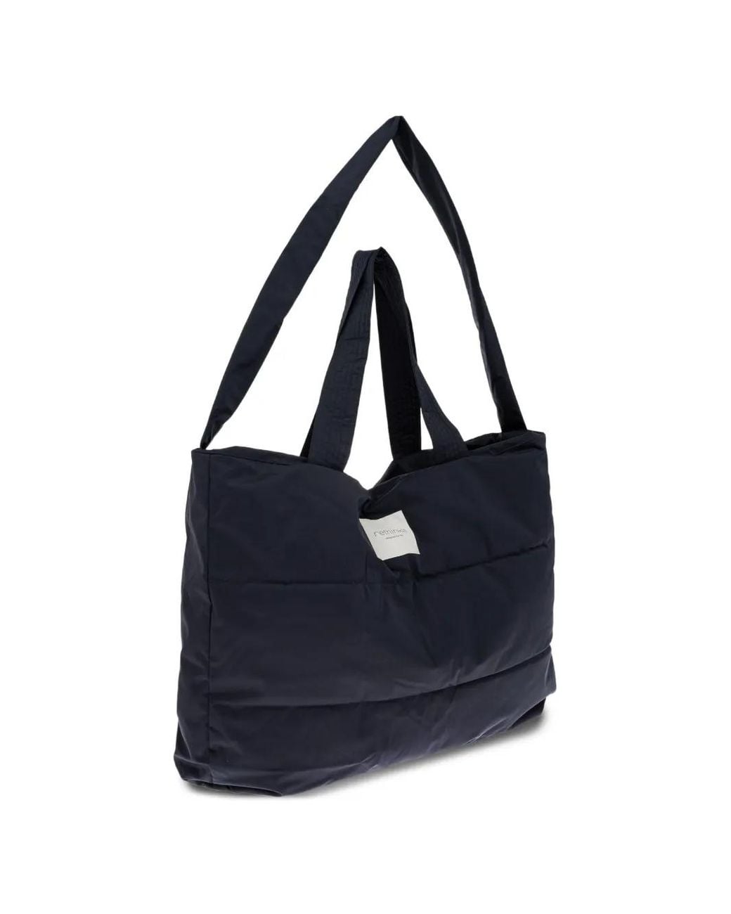 Rethinkit Studios Blue Logo-Patch Quilted Tote Bag