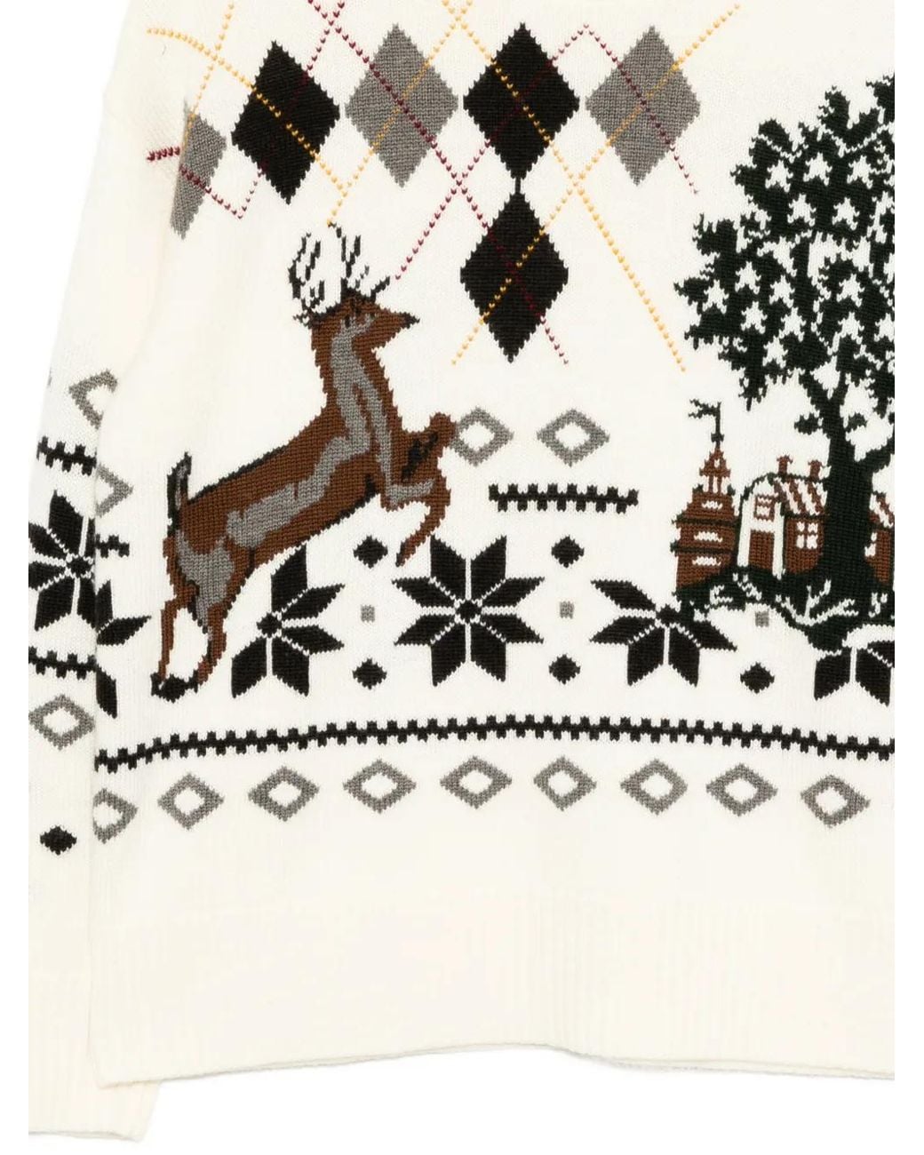 Monse White Patterned Jumper