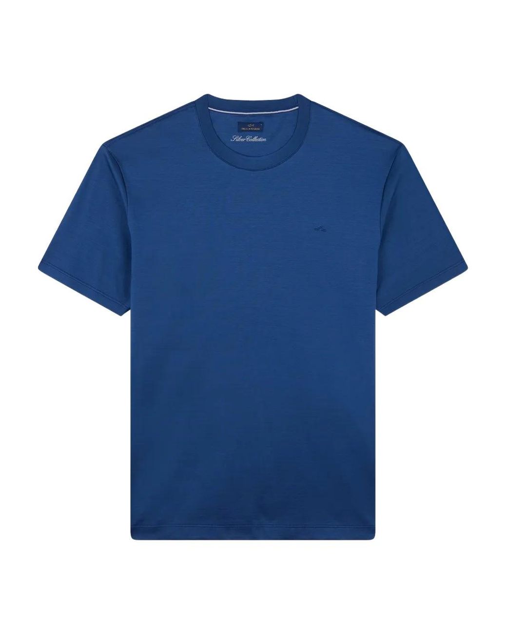 Paul & Shark Blue Logo-Embroidered T-Shirt for men