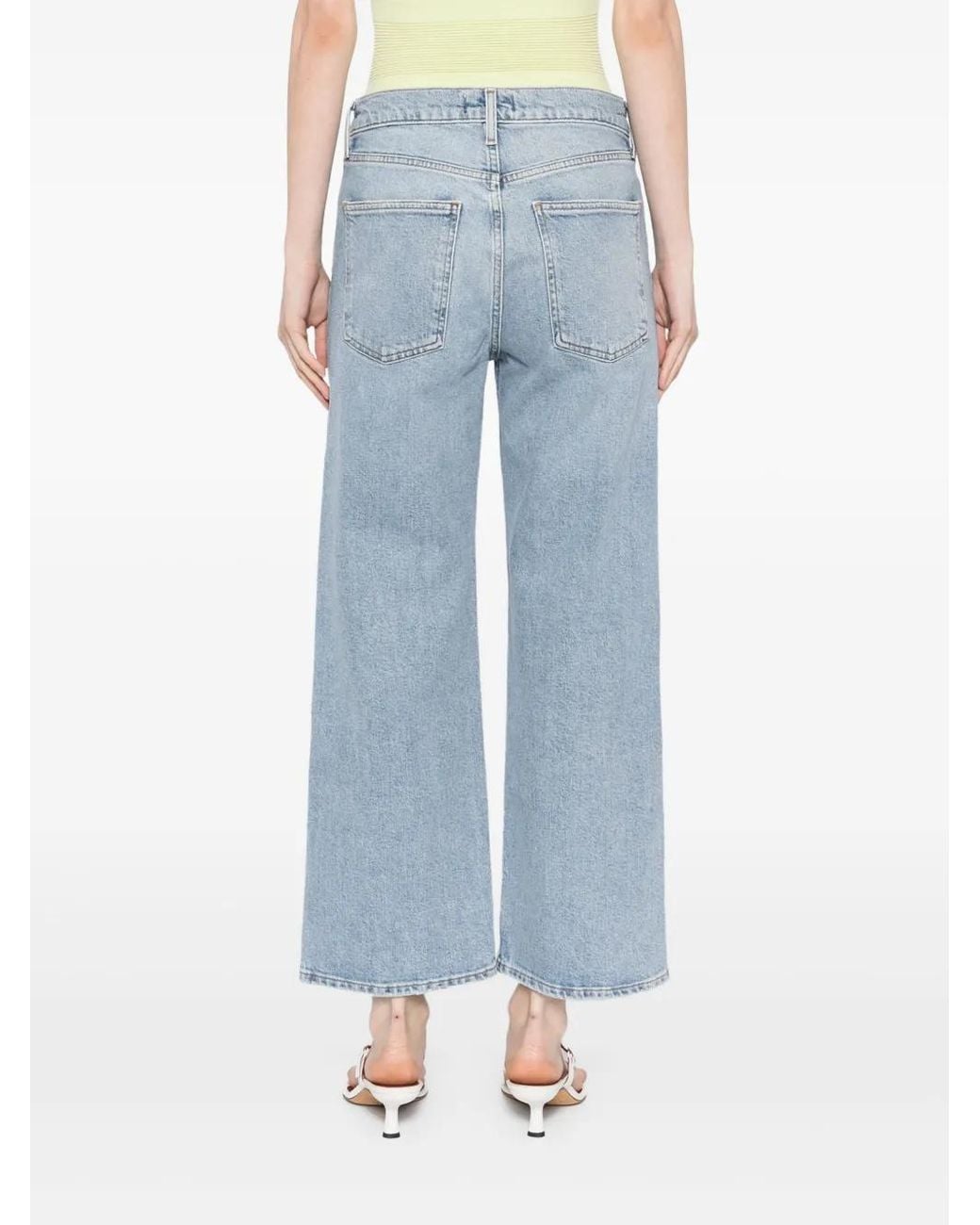 Agolde Blue Harper Cropped Jeans