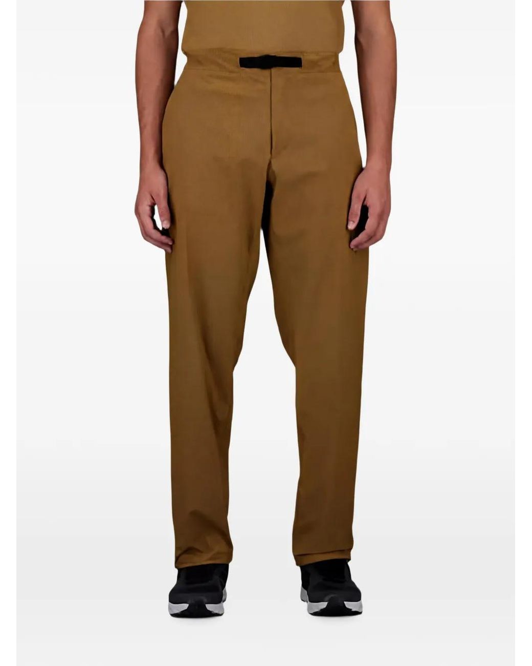 Laminar Natural Woven Belt-Strap Trousers for men