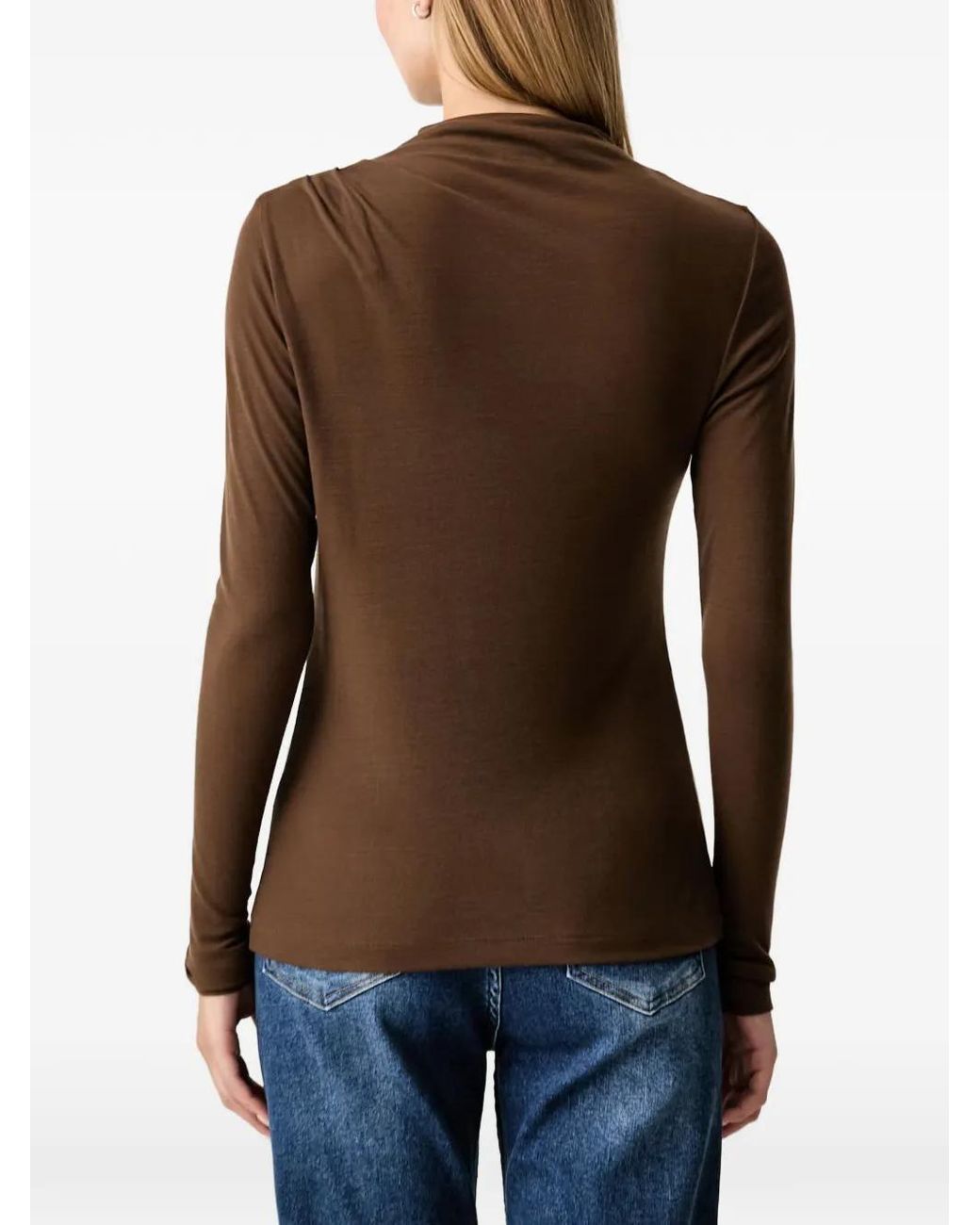 Marc O' Polo Blue Draped Long-Sleeve T-Shirt