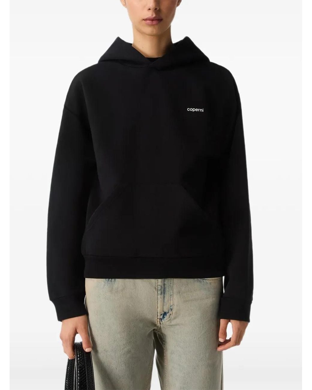 Coperni Black Logo-Print Hoodie