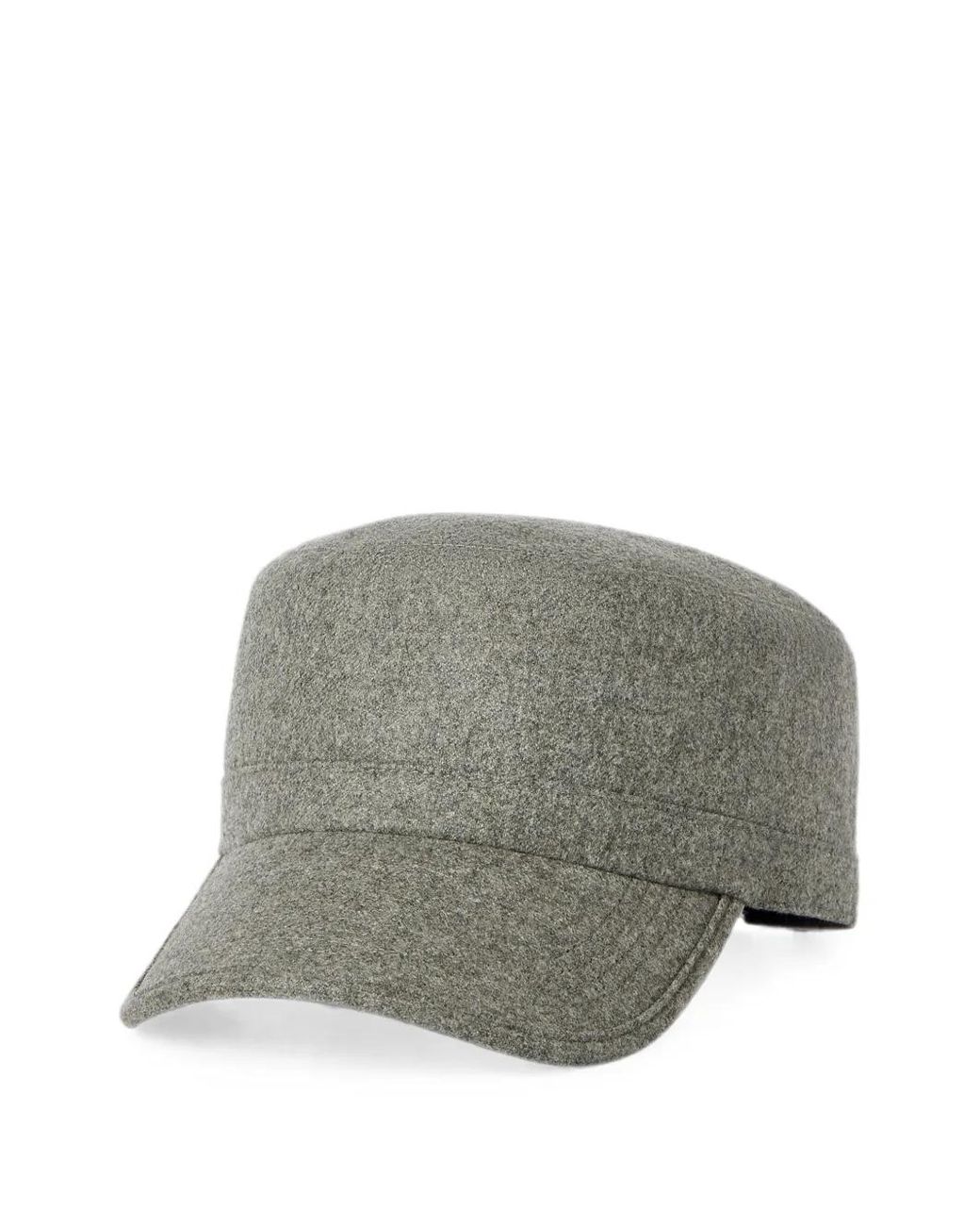 Brunello Cucinelli Gray Virgin Wool Flannel Field Cap for men