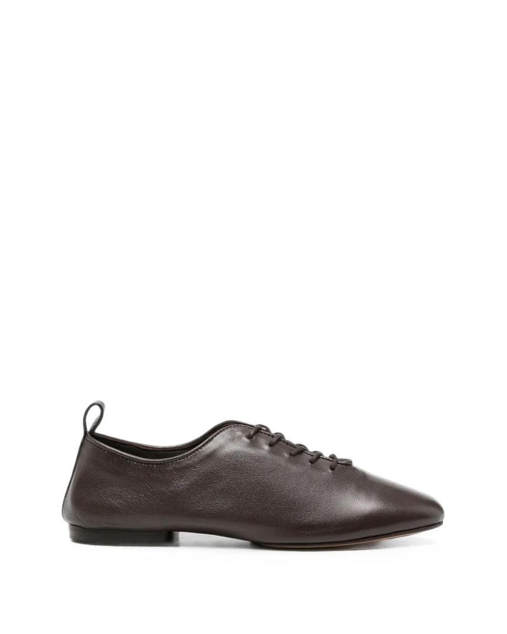 Soeur Gray Lace-Up Leather Derby Shoes