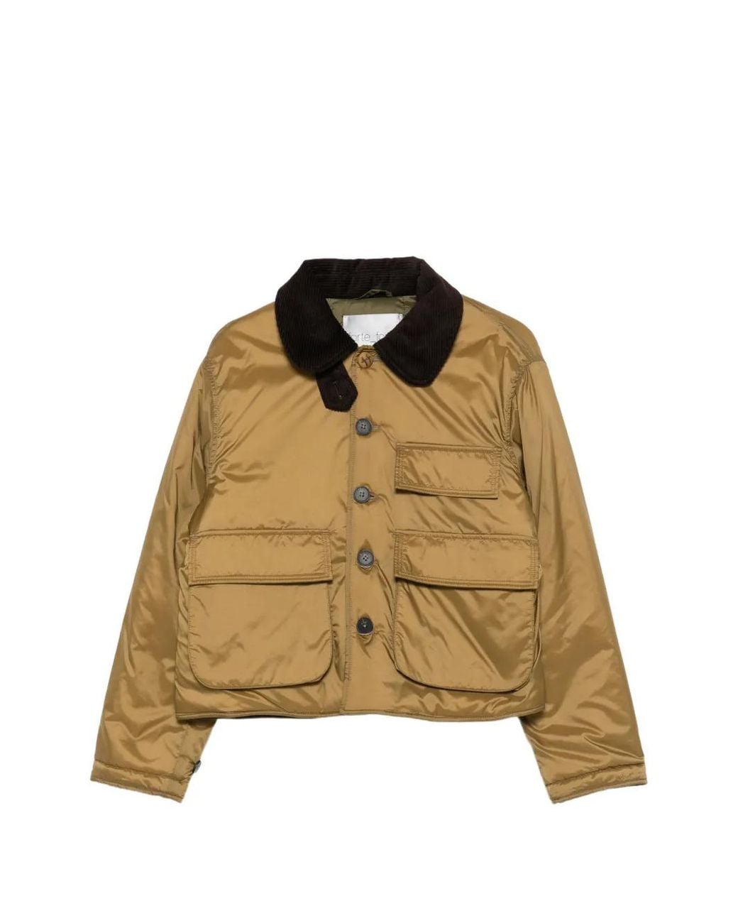 Forte_forte Metallic Multi-Pocket Cropped Jacket