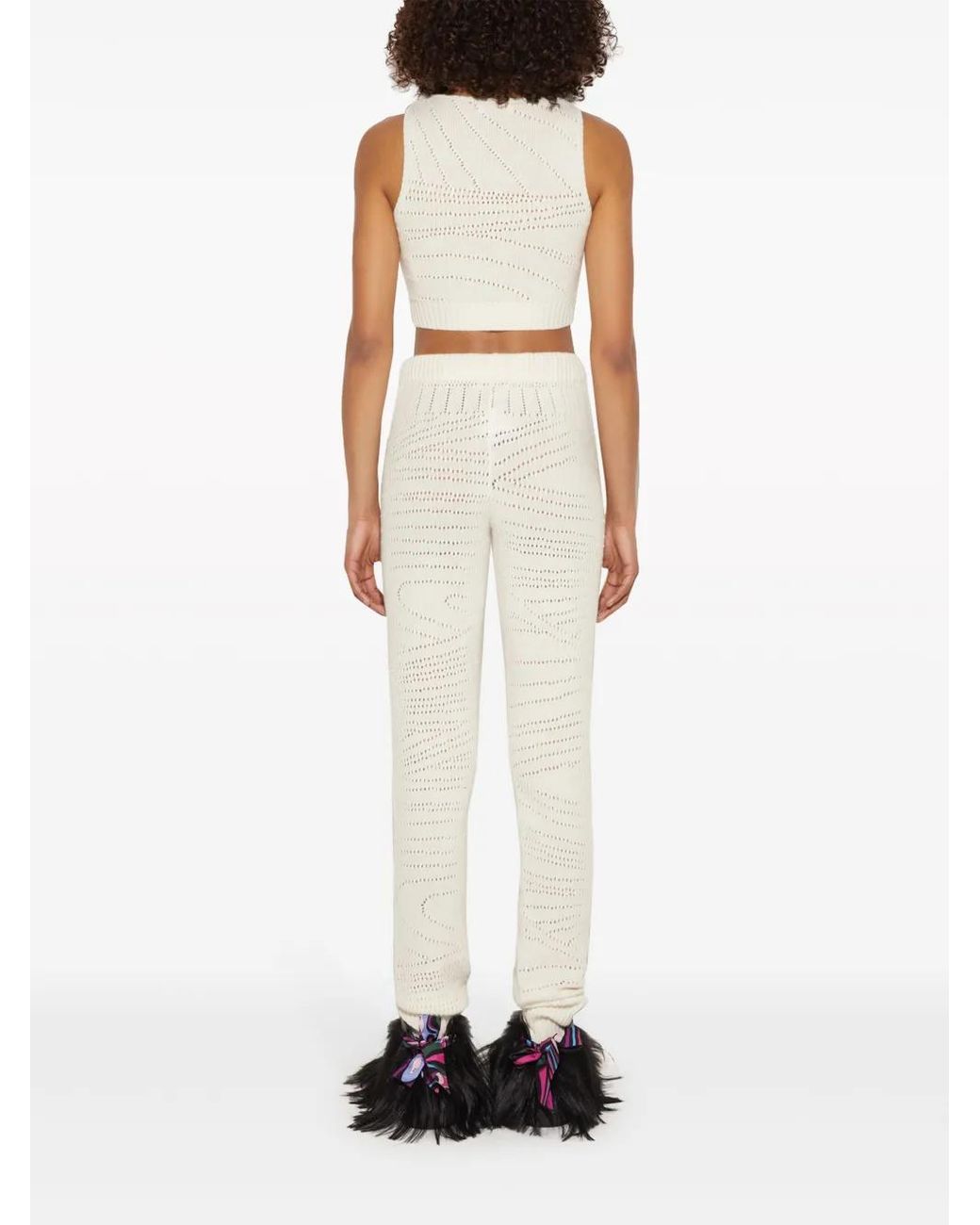 Emilio Pucci White Jogginghose Aus Kaschmir