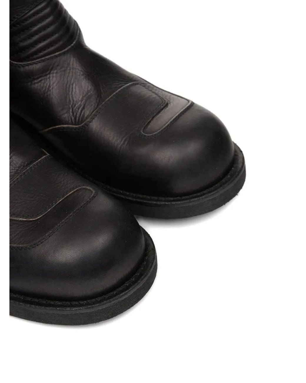 MM6 by Maison Margiela Black Leather Ankle Boot for men
