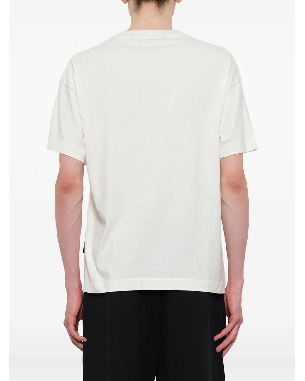 Palm Angels White Logo Cotton T-Shirt for men
