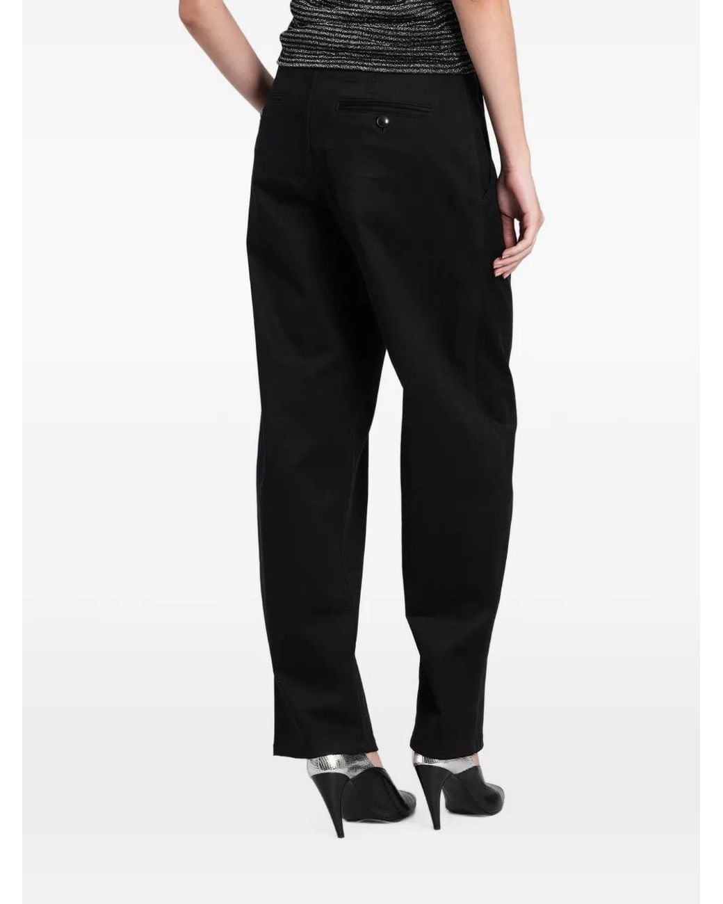 Isabel Marant Black Lenadia Pleated Trousers