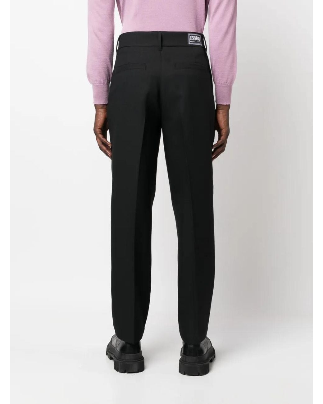 Versace Jeans Couture Black Straight-leg Trousers for men