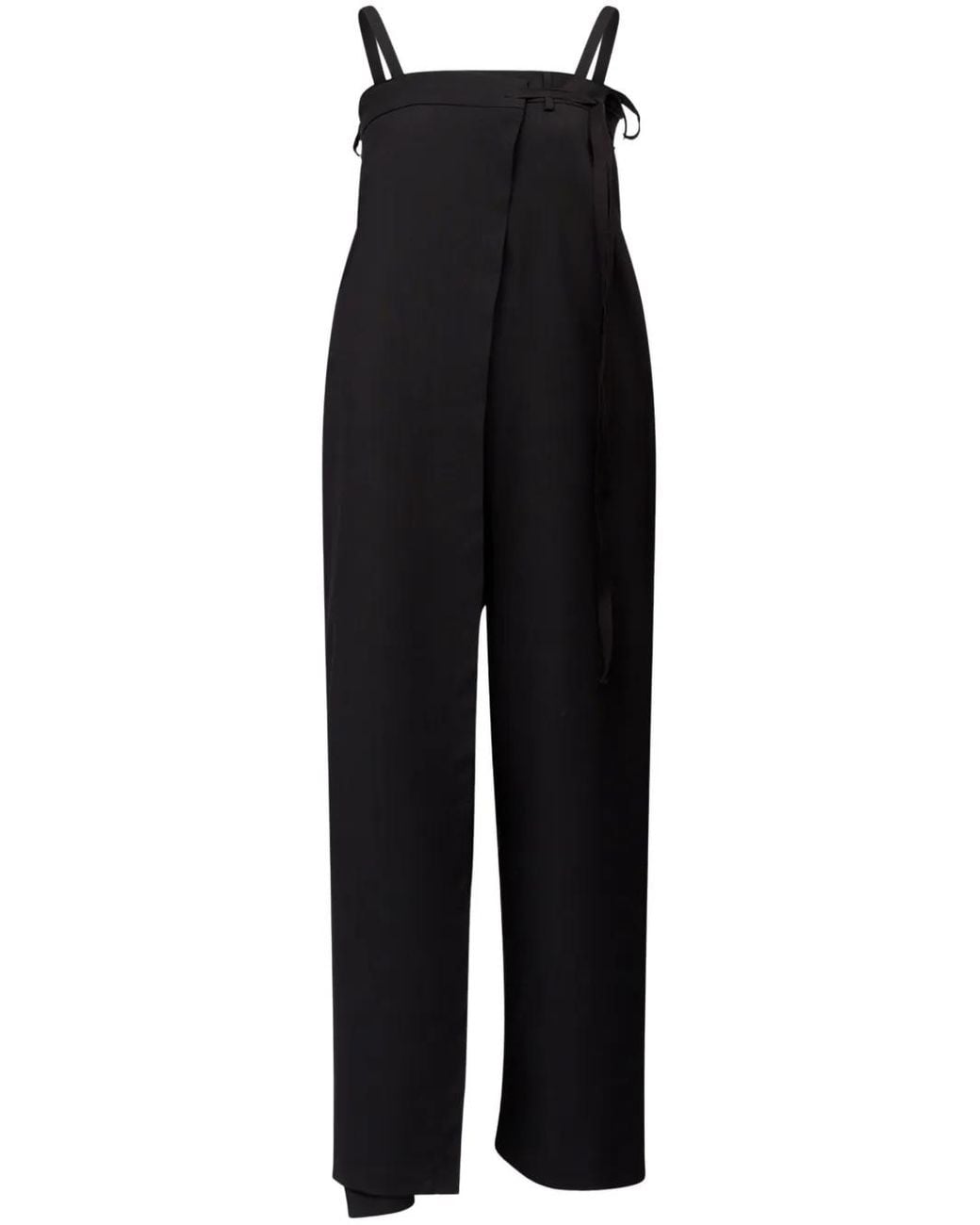 MM6 by Maison Margiela Black Single-Stitch Logo Playsuit