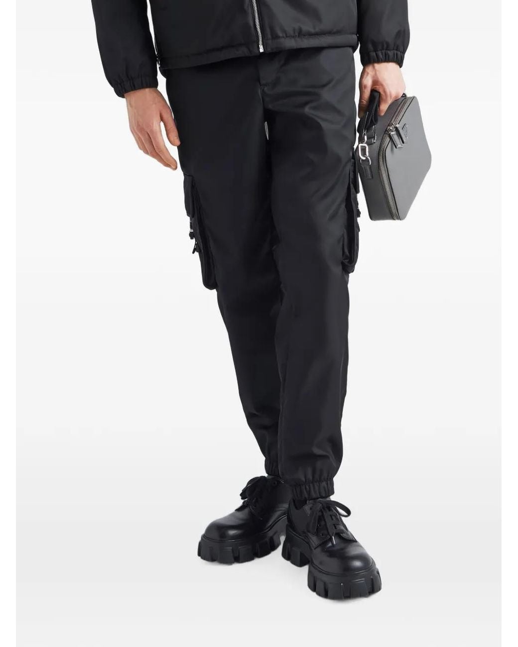 Prada Black Re-Nylon Pants for men