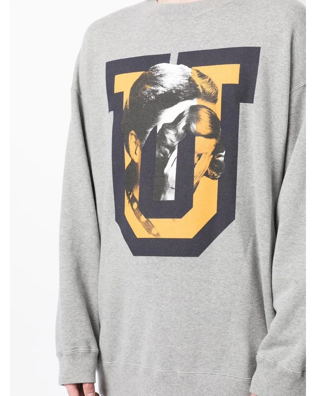 Undercover Gray Graphic-Print Sweatshirt for men