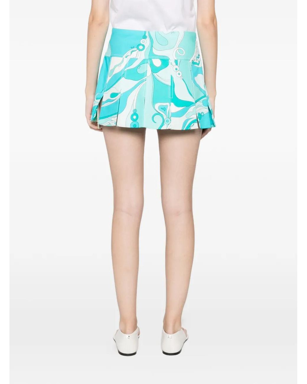 Emilio Pucci プリーツ ミニスカート Blue