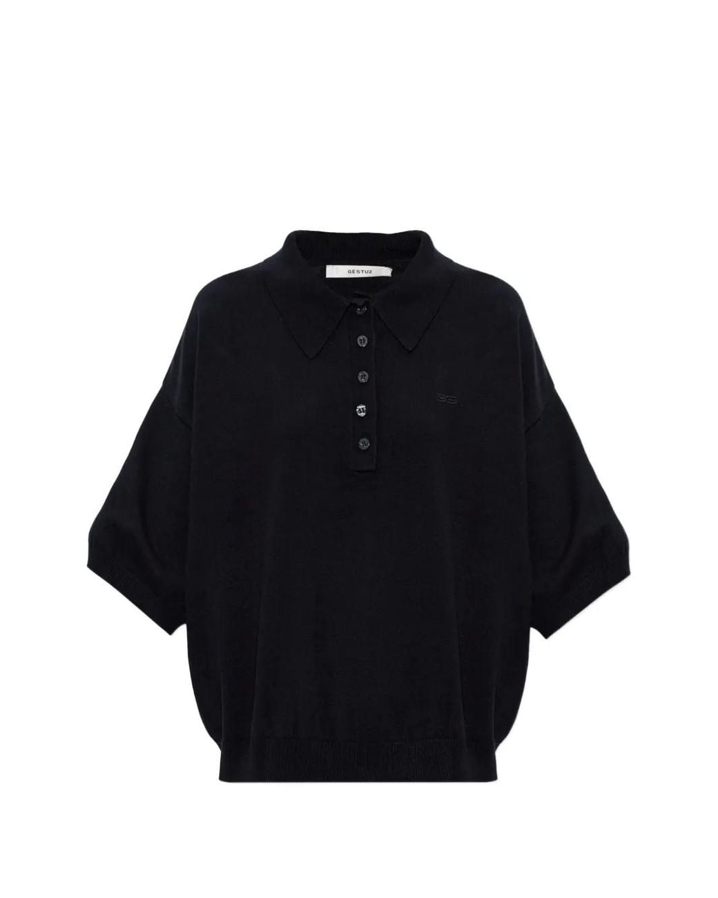 Gestuz Blue Gztalla Buttoned Polo Shirt