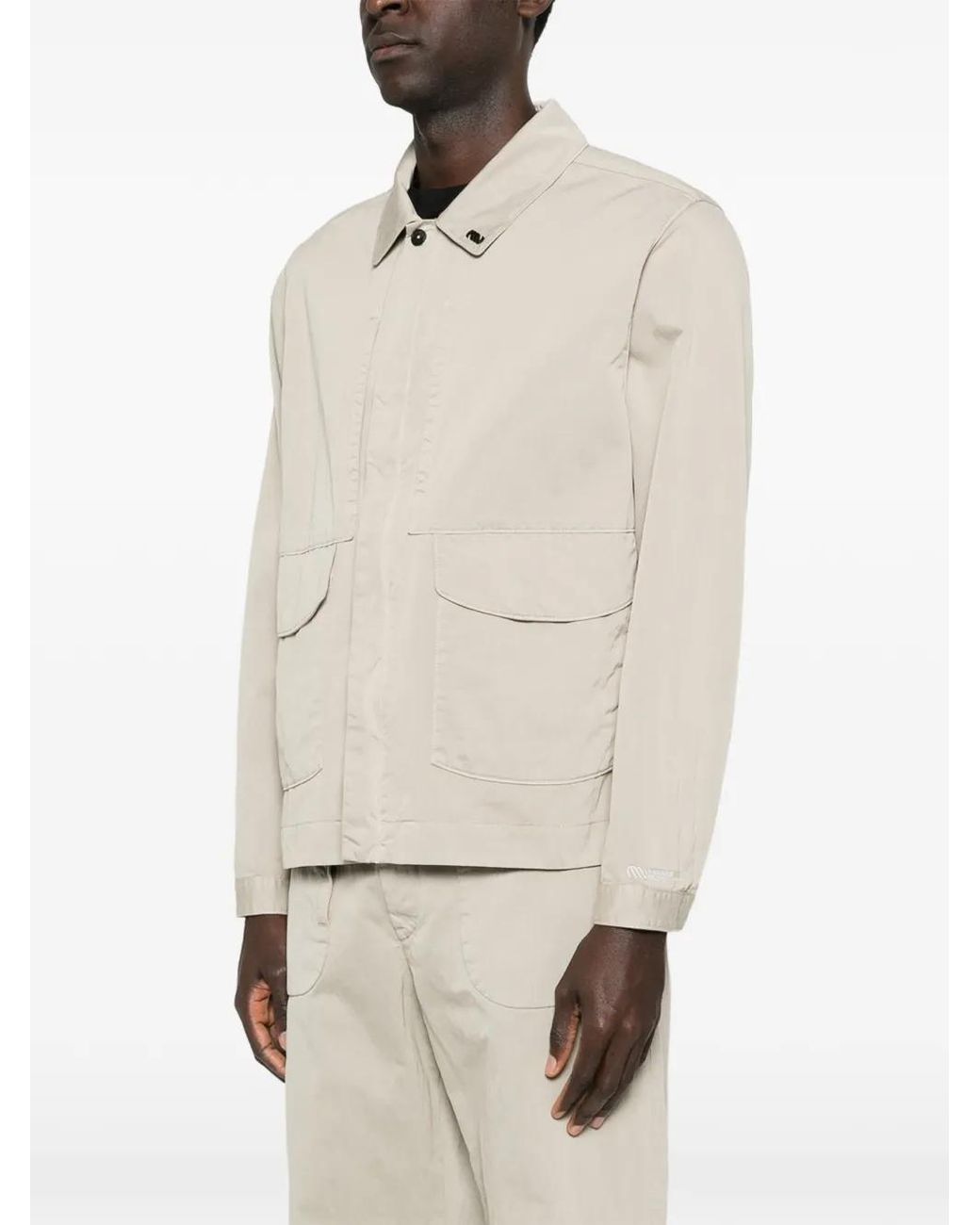 Massimo Osti Studio White Logo-Patch Pocket Jacket for men