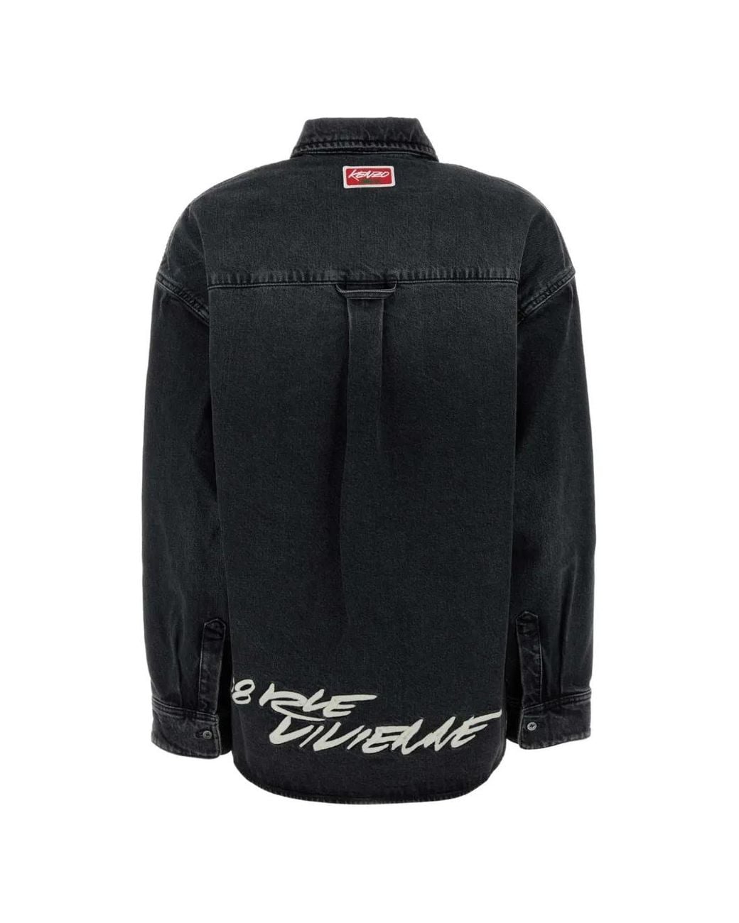 KENZO Black X Futura 2000 Flower-Embroidered Shirt