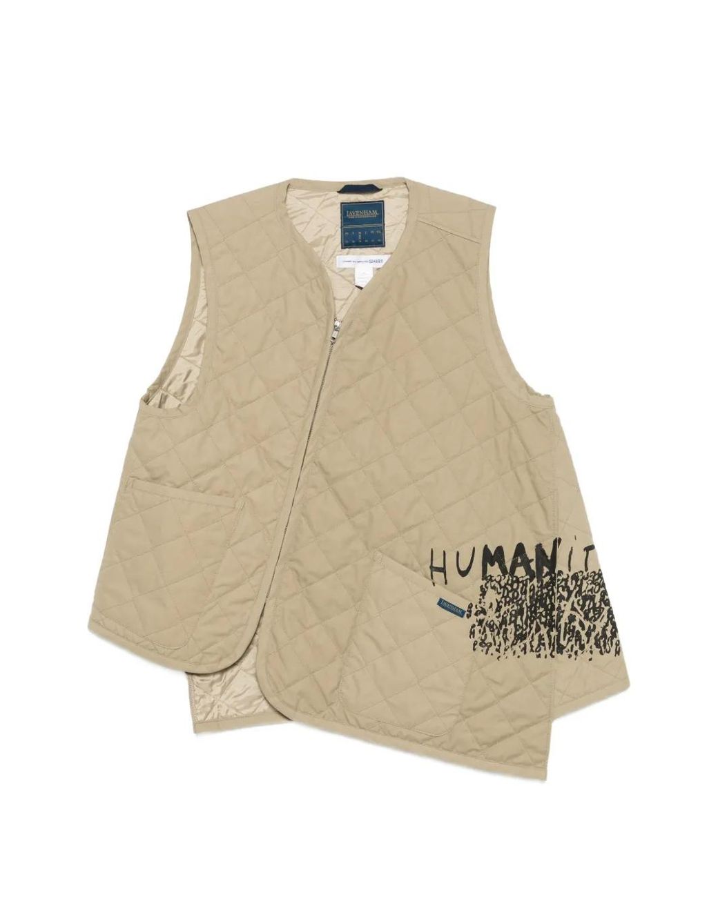 Comme des Garçons Natural Gilet Matelassé À Design Asymétrique for men