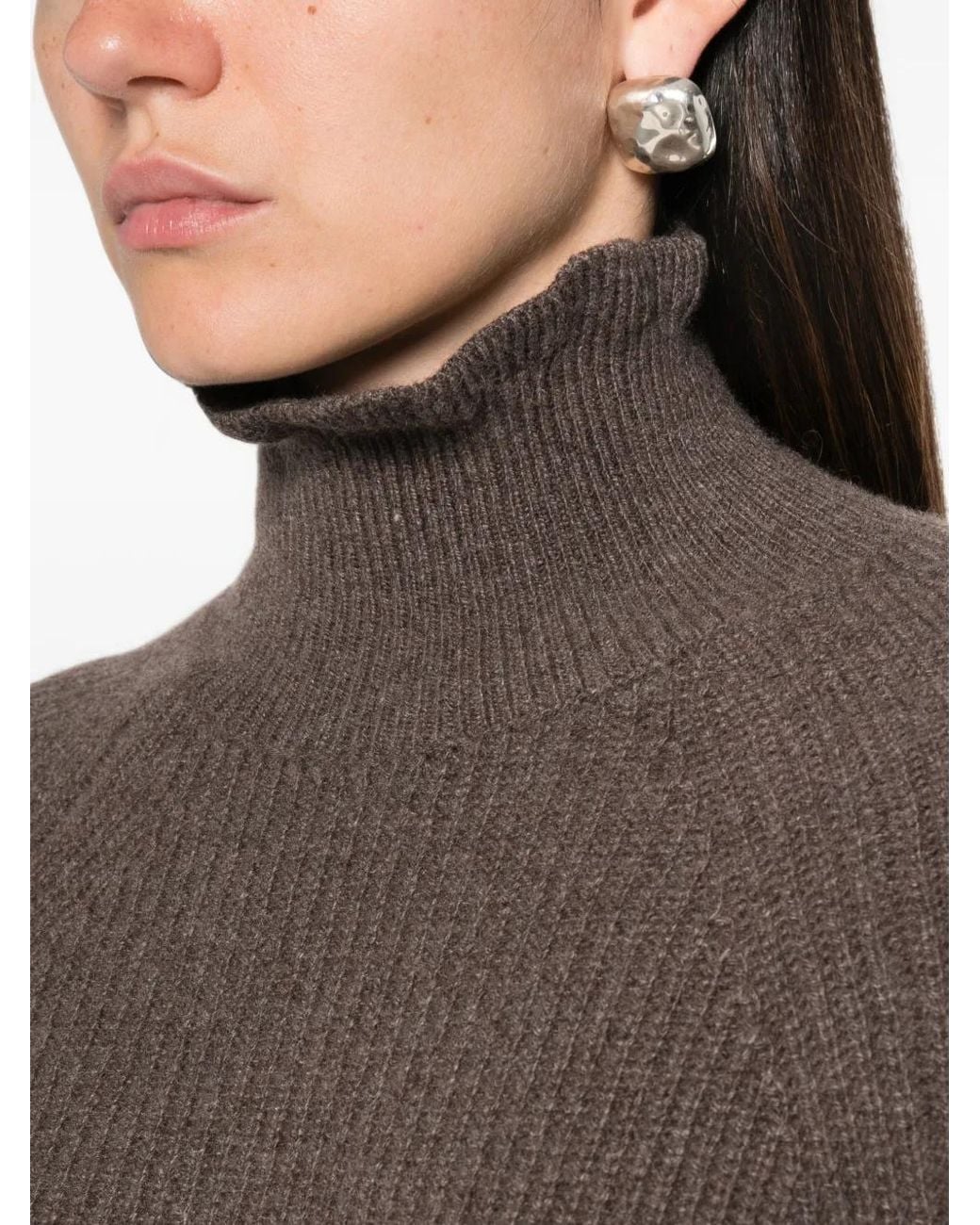 Liviana Conti Brown Turtleneck Sweater