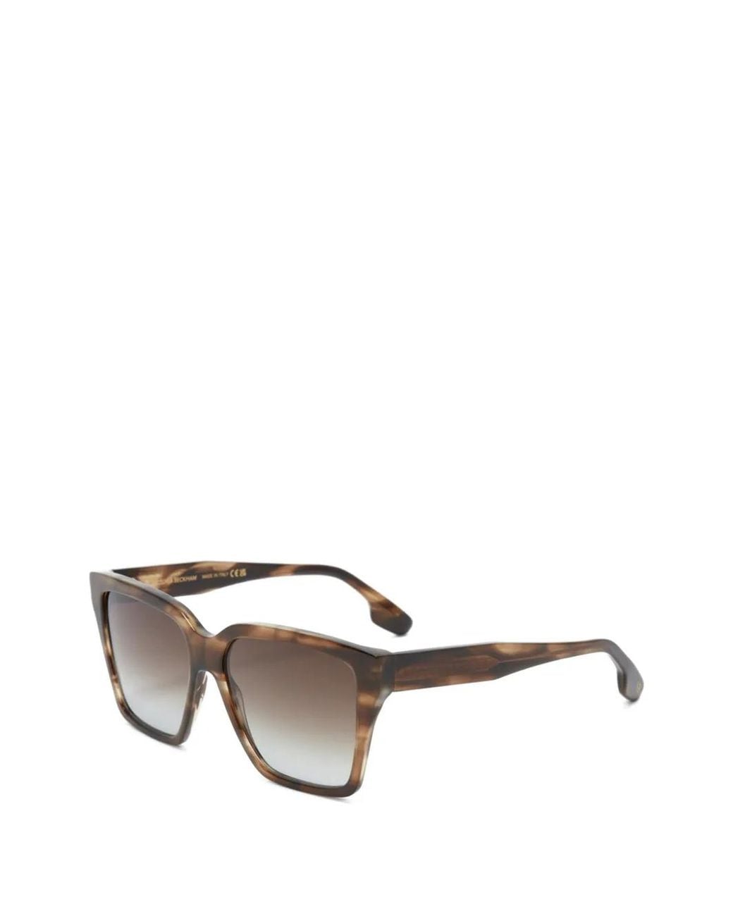 Victoria Beckham Metallic Soft Square Frame Sunglasses