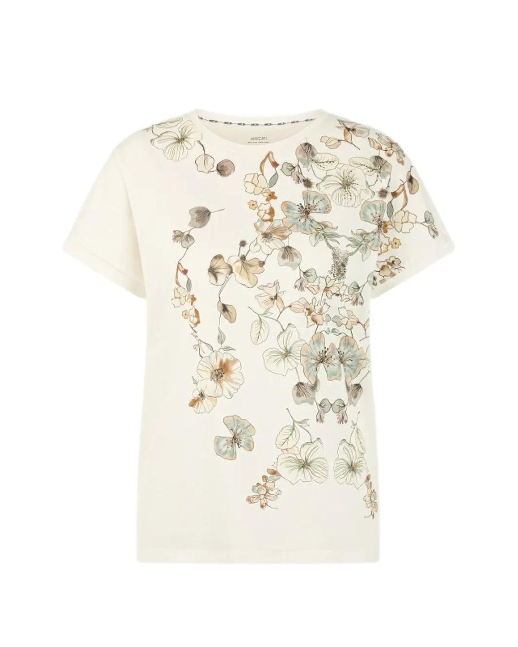 Marc Cain White Floral-Print T-Shirt