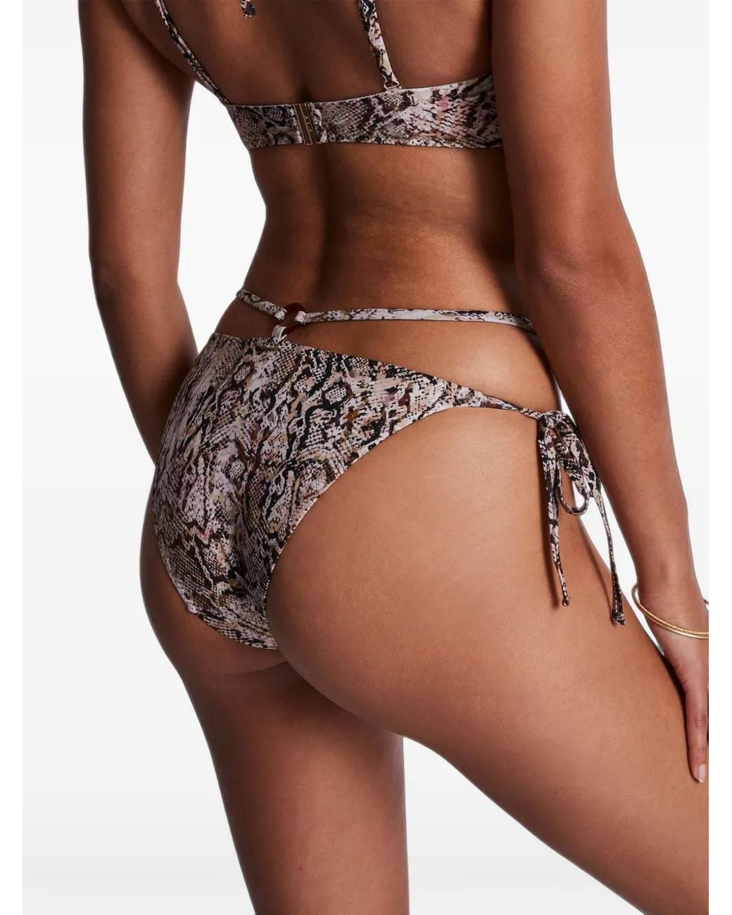 Aubade Natural Snake-Print Bikini Bottoms