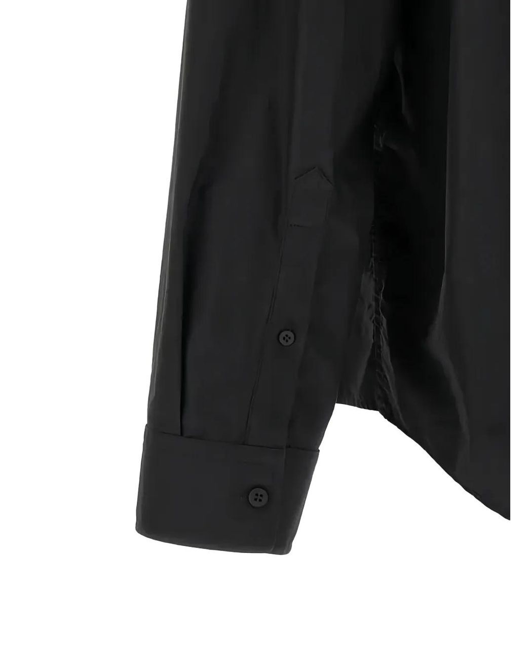 Balenciaga Black Button-Fastening Cotton Shirt Jacket for men
