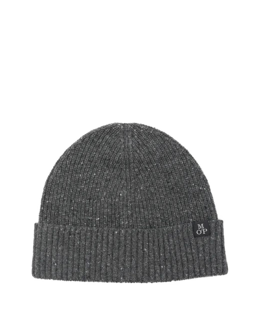 Marc O' Polo Gerippte Beanie Mit Logo-Patch in Gray für Herren