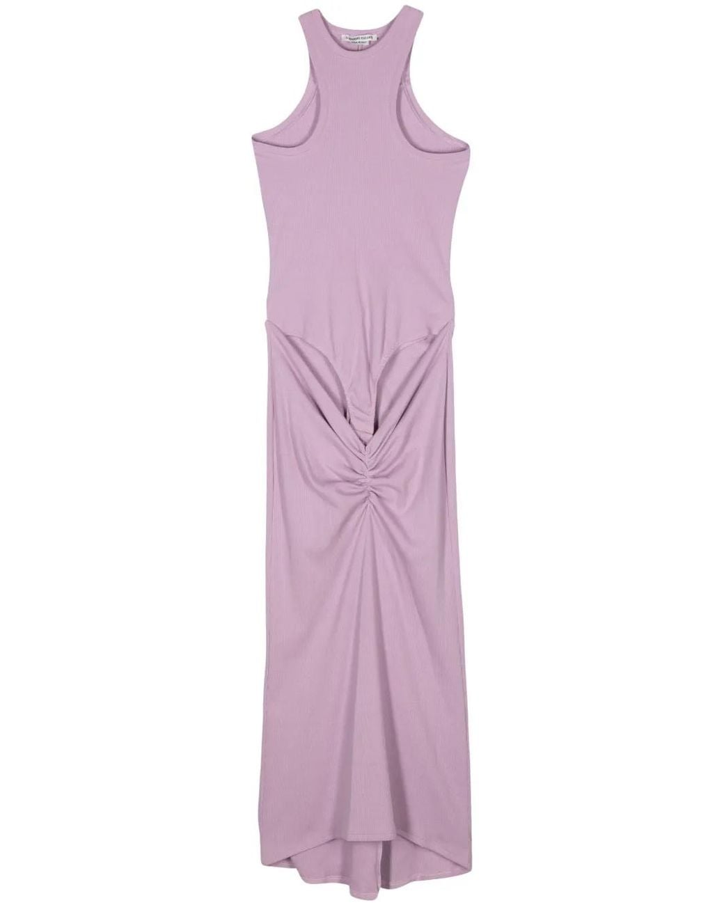 ALESSANDRO VIGILANTE Purple Fine-Ribbed Maxi Dress