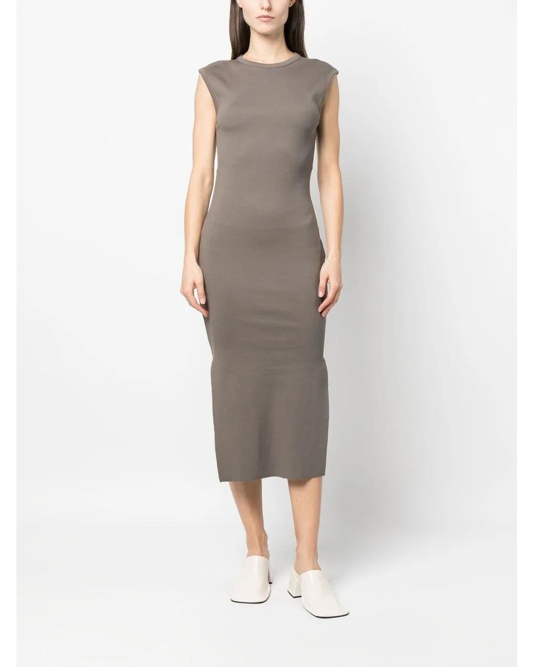 Thom Krom Gray Jersey Midi Dress
