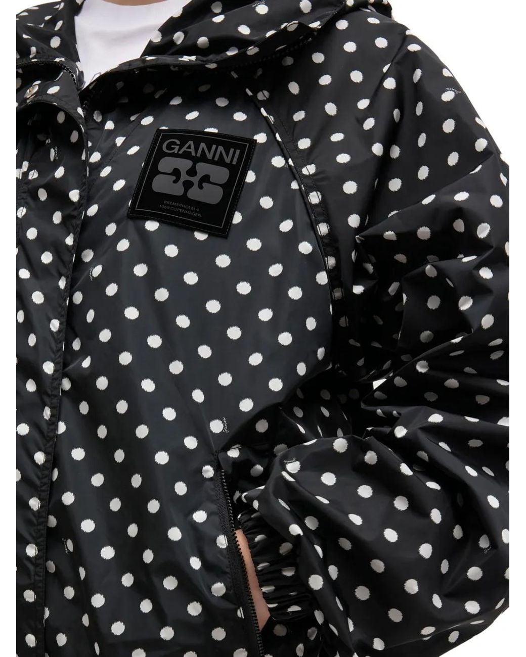 Ganni Black Recycled Polyamide Jacket