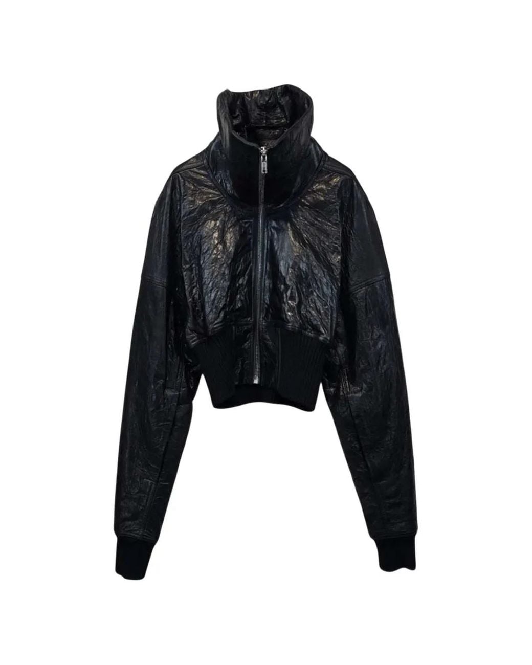 Rick Owens Black Dracuflight Cropped Jacket